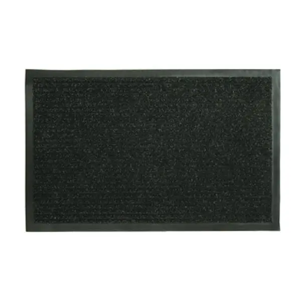Sports Licensing Solutions 27390 Dual Rib Floor Door Mat Black Non-Slip Indoor Outdoor Entrance Rug