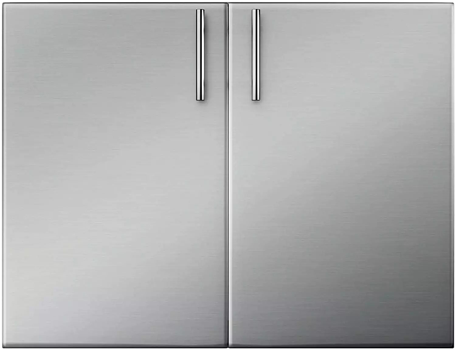 VEVOR Outdoor Kitchen Doors BBQ Kitchen Doors 30x23inch Shelves Stainless Steel 30w