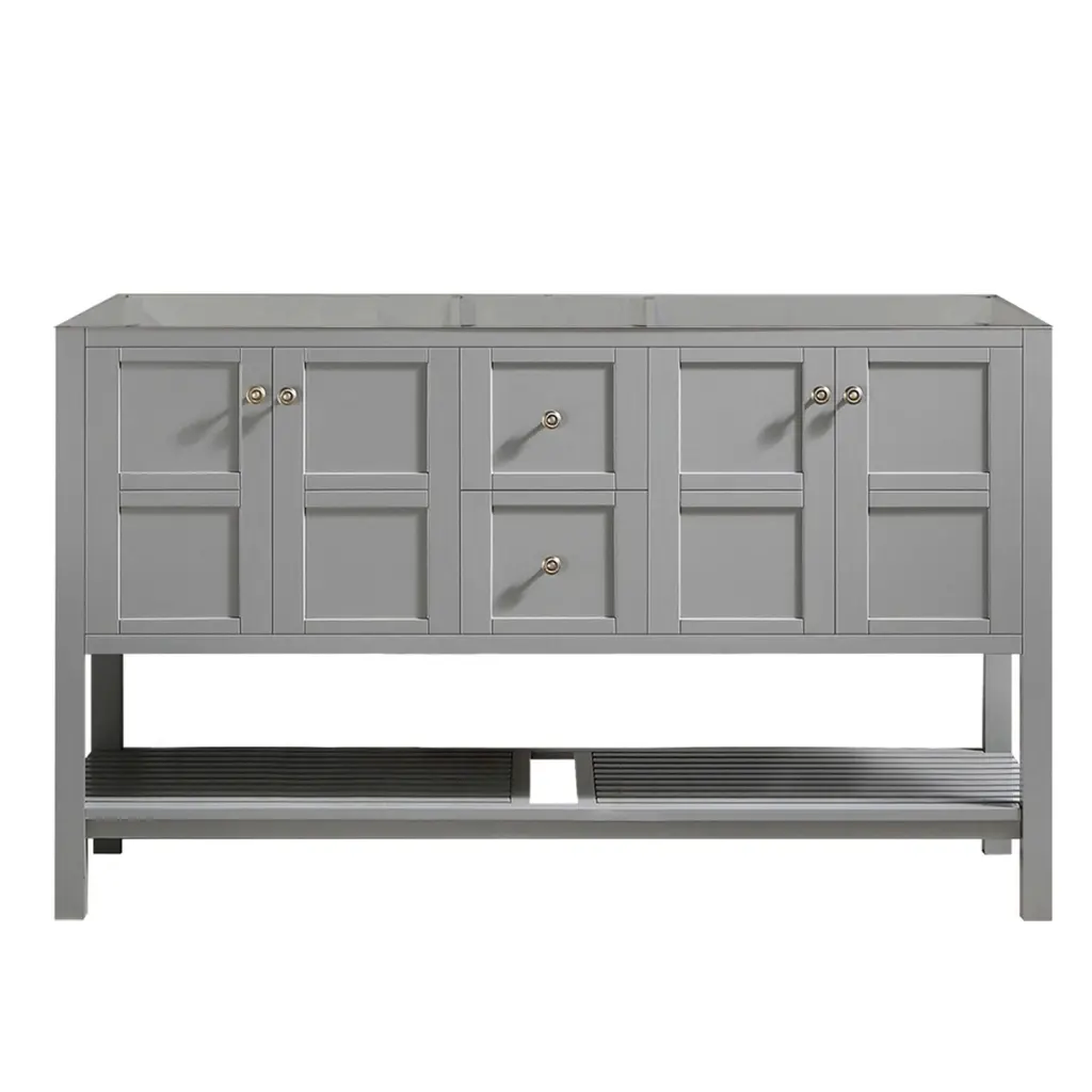 60 Bathroom Vanity Base Cabinet Only Double Sink Configuration w1059 dilusso