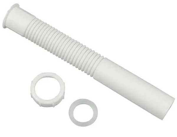 Danco 51068 White Universal Flexible Tailpiece Extension 1-1/2 x 12 Inch