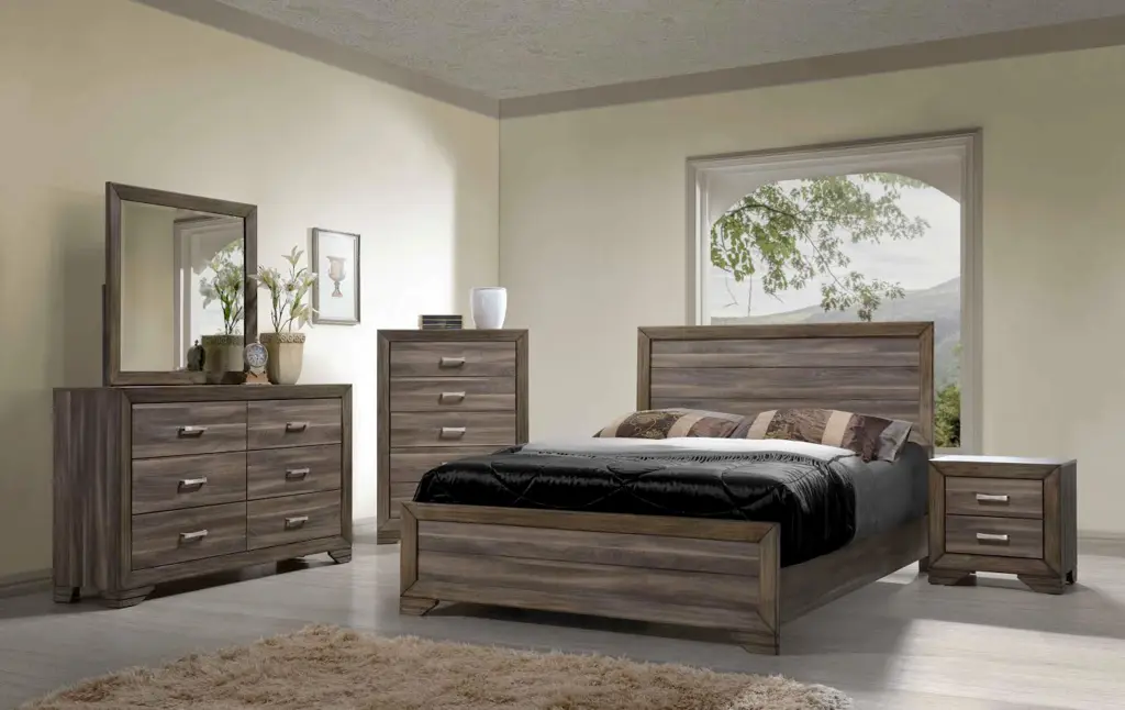 Antique Brown Gray Six Drawer Dresser Solid Timber Mdf ihomefurnishings