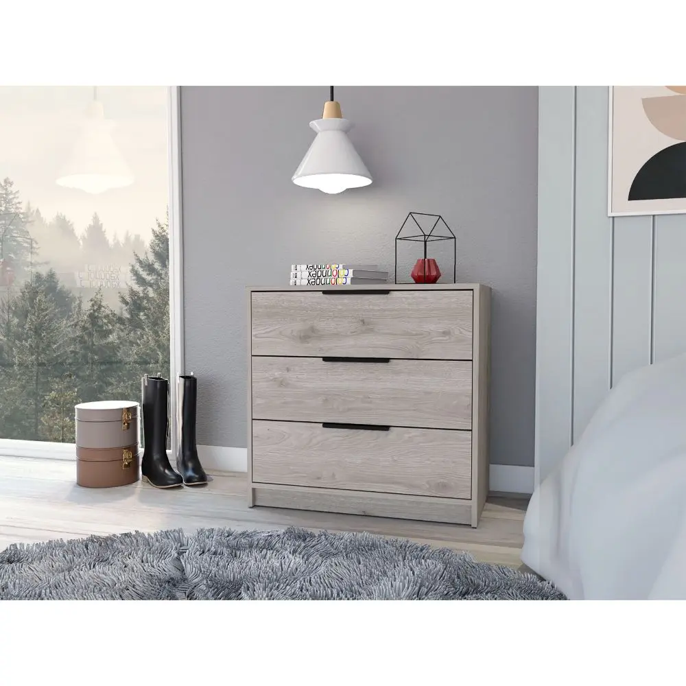 27 Inch 3 Drawer Dresser High Quality Top Light Gray Bedroom Storage Furniture rta muebles colombia