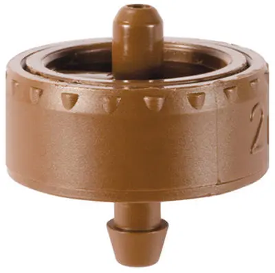 Dig Button Dripper 5 GPH Brown Low Flow Irrigation Emitter Gardens