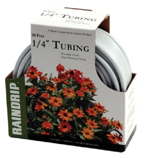 Raindrip R255DT Vinyl Drip Irrigation Tubing White 1/4 Inch X 50 Feet