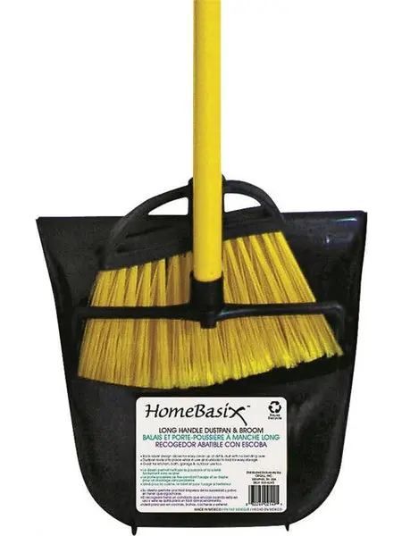 Simple Spaces Long Handle Dustpan and Lobby Broom 7/8 x 36 Inch