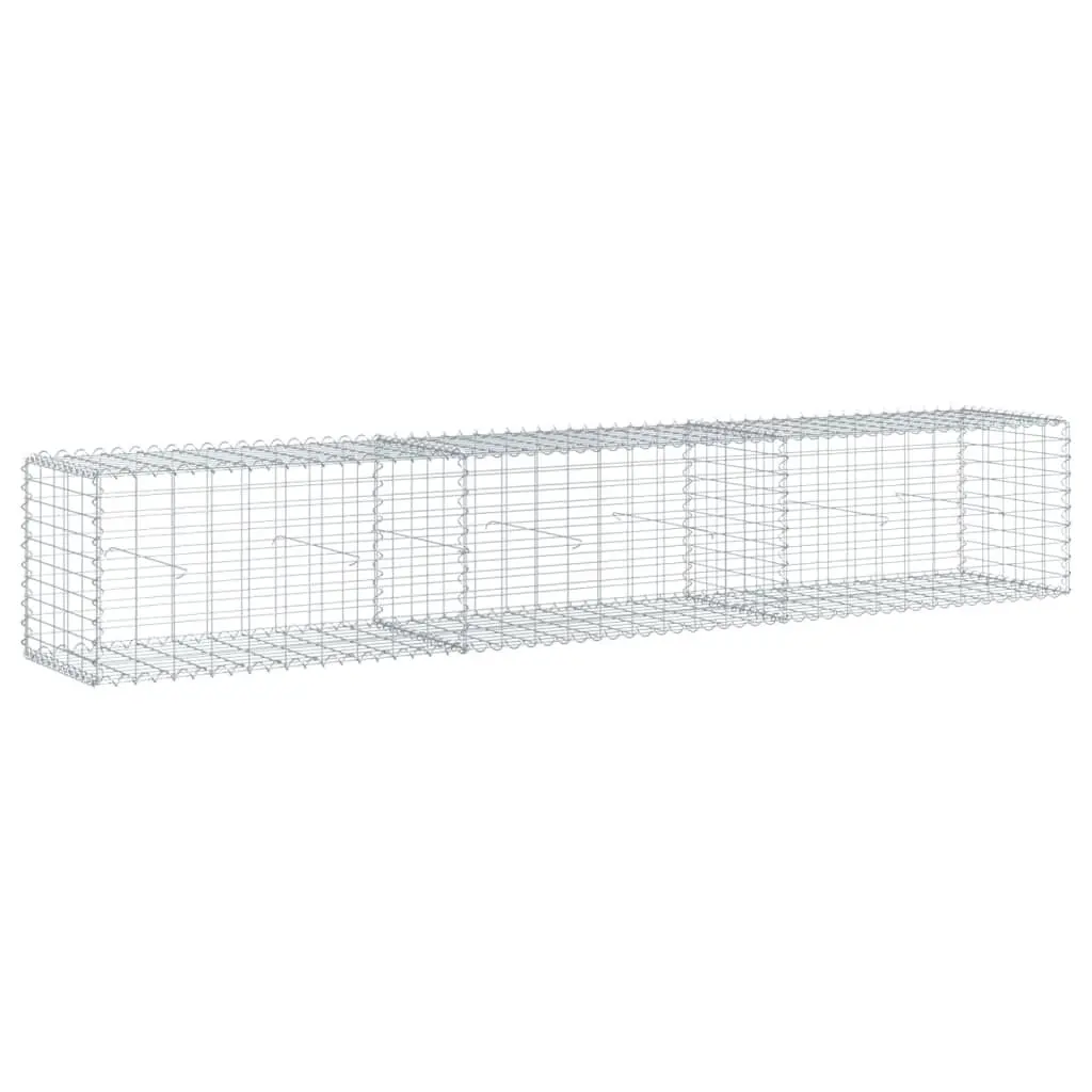 118.1x19.7x19.7 Galvanized Iron Gabion Bin Cover - Compact Long Garden Border