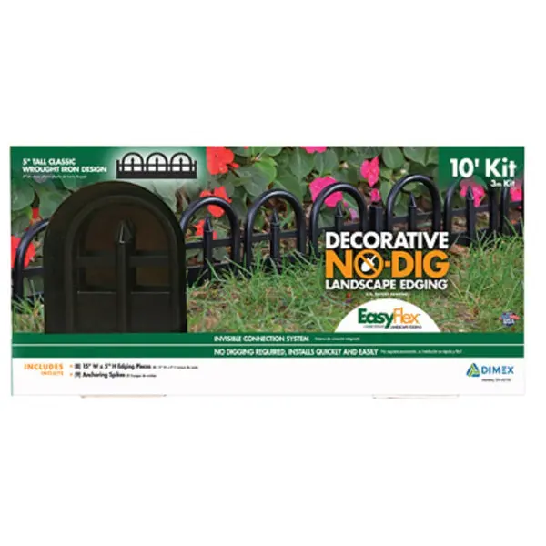 Dimex 3601-10-6 EasyFlex Decorative Landscape Edging Kit Black 10 Feet