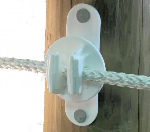 Dare SNUG-HTW Wood Post or Vinyl Post Insulator Equine White 25-Piece
