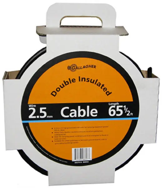 Gallagher Heavy-Duty Double Insulated Underground Cable 12.5 Gauge 65 Feet