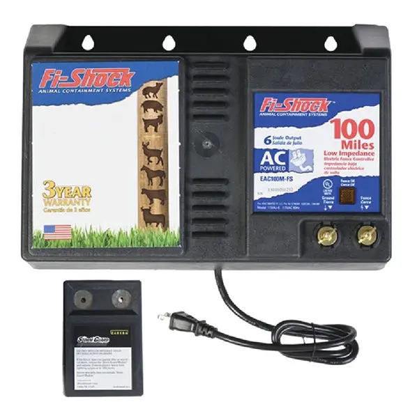Zareba EAC100M-Z/FS Fence Charger 100 Mile Range Electric Fence Energizer