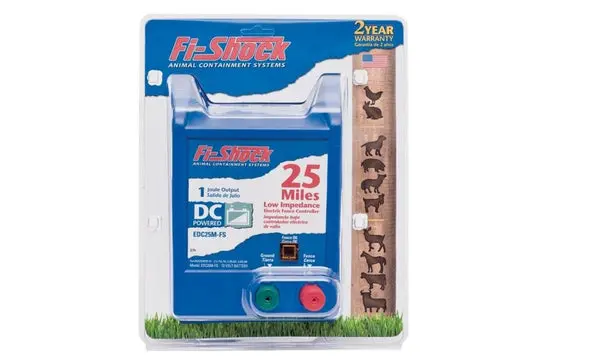 Zareba EDC25M-Z Battery Operated Low Impedance Charger 25 Mile Electric Fence