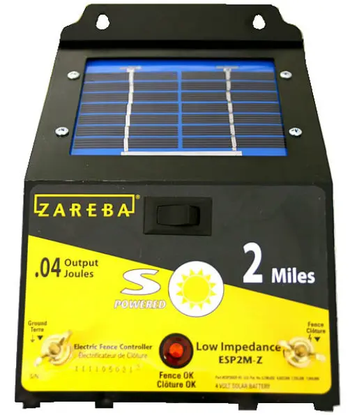 Zareba ESP2M-Z 2 Mile Solar Fence Charger Electric Fencing