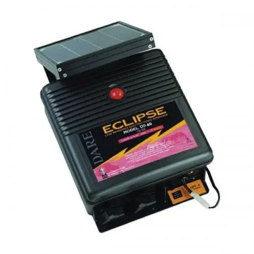 Dare DS-40 Eclipse Series Solar Powered Electric Fence Energizer 0.1 Joule