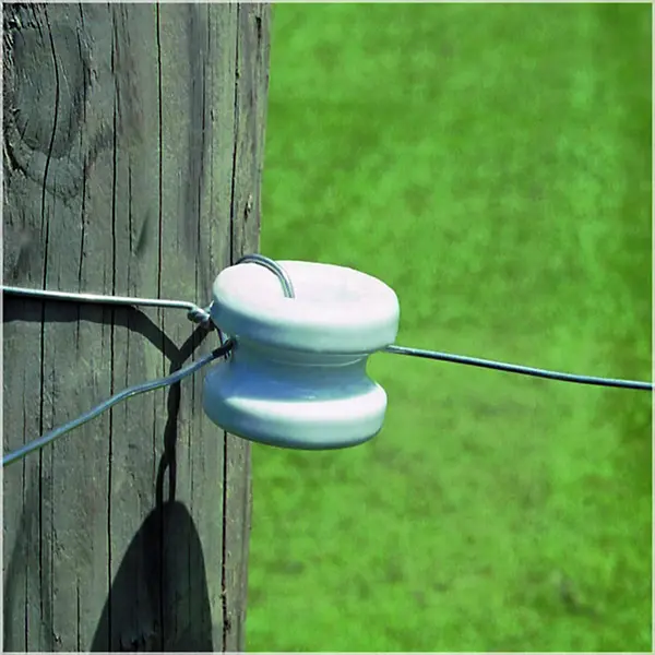 Fi-Shock MP-36 Large Corner End Post Insulator White Porcelain Electric Fence Accessory