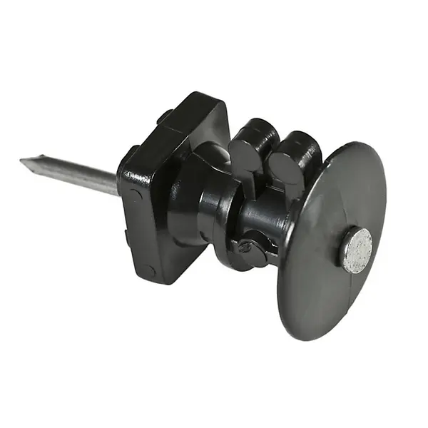 Red Snap'R IWKNB-RS Wood Post Knob Economy Insulator Black Electric Fencing