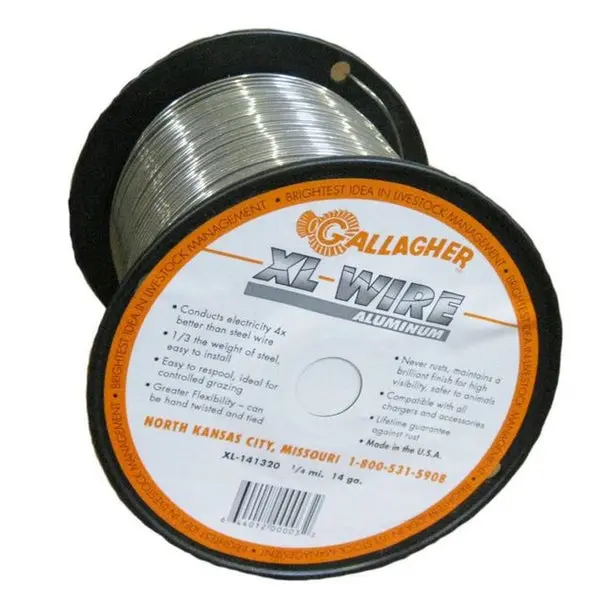 Gallagher AXL141320 XL Aluminum Electric Fence Utility Wire 14-Gauge 1320 Feet