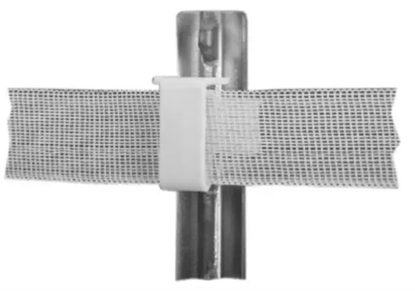 Dare 2334-25W Studded T-Post Tape Insulator White Electric Fencing