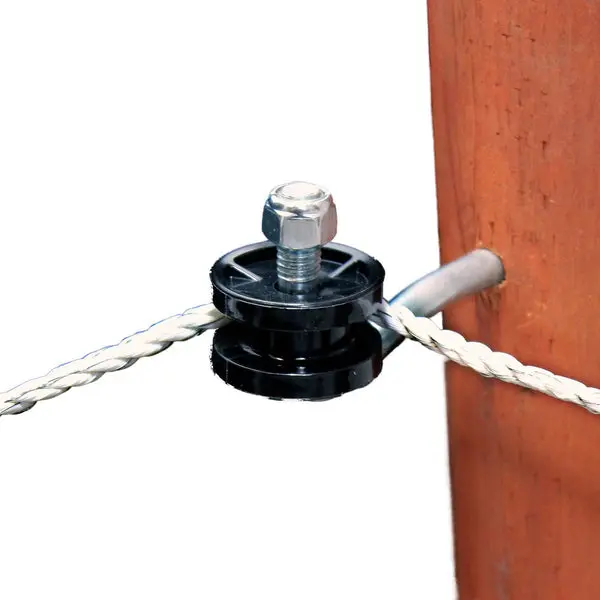 Powerfields R-65-BC4 Rope Corner Pulley Black 4-Pack Electric Fencing