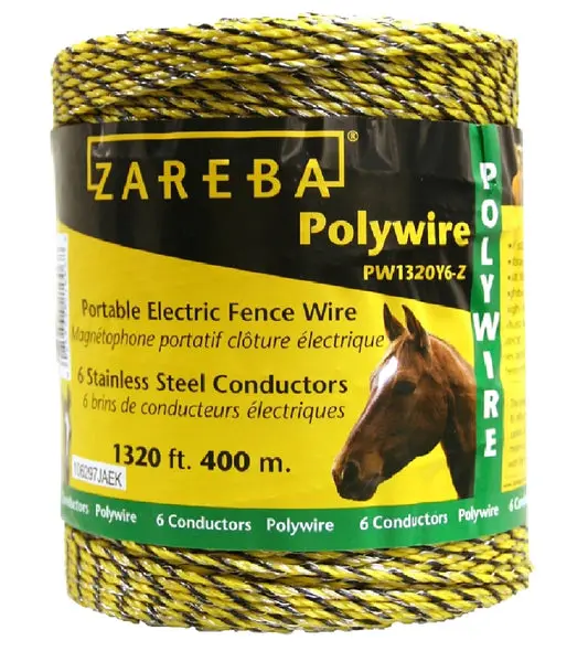 Zareba PW1320Y9-Z/FS Fence Poly Wire Yellow 400 M