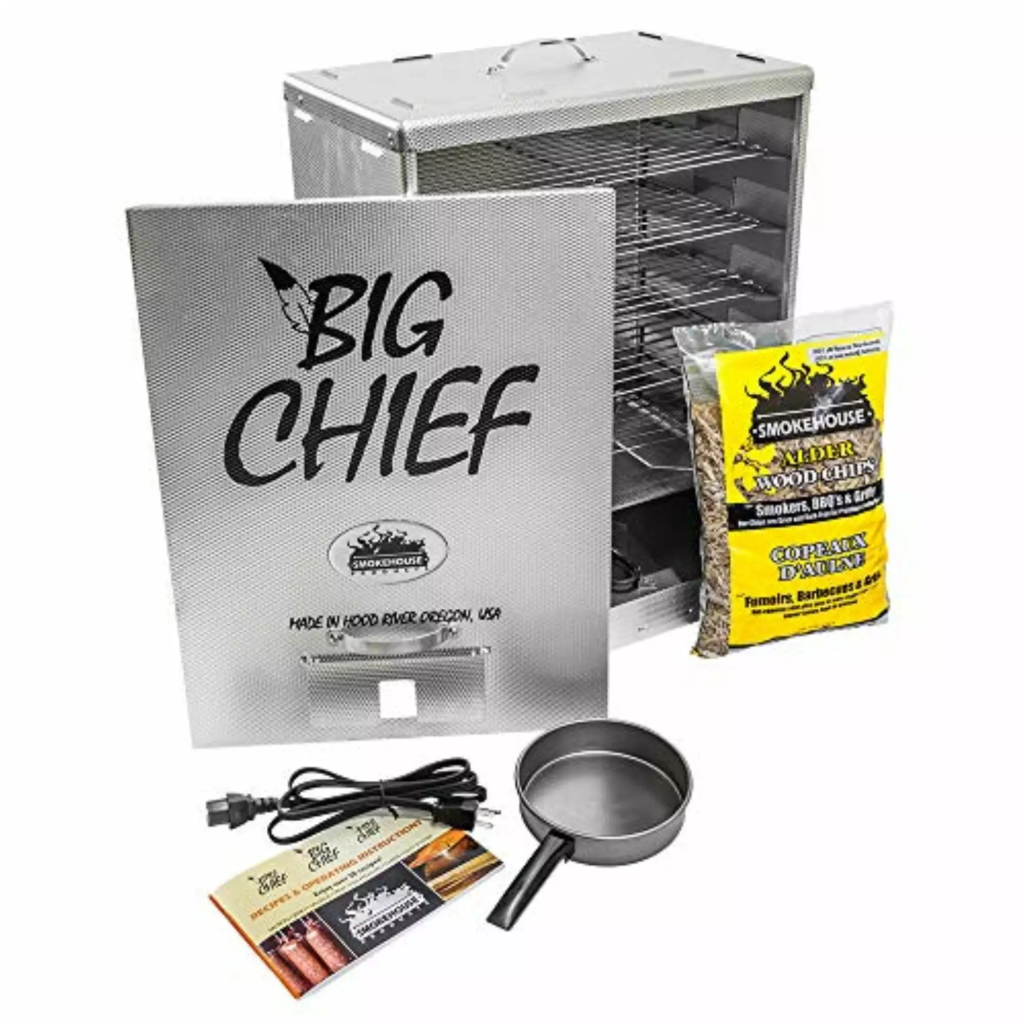 Smokehoutilize Big Chief Front Load Electric Smoker Home Use and Outdoor Cooking