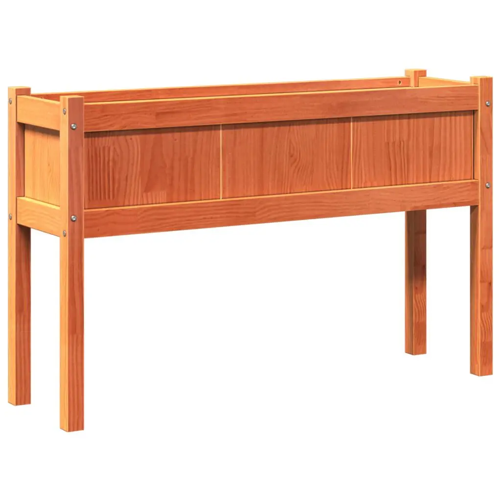 Garden Planter Legs 43.3x12.2x27.6 Inches Wax Brown Solid Wood Pine
