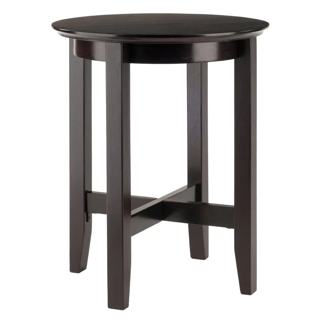 Winsome Wood Toby Round End Table Espresso Finish