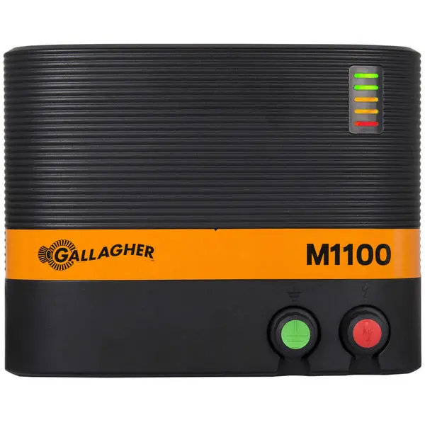 Gallagher G324504 M1100 Electric Fence Energizer 11 Joule 110 Miles 650 Acre Coverage