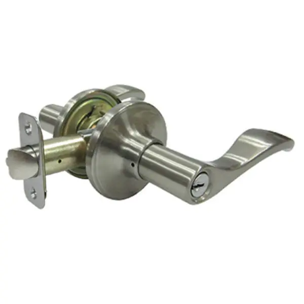 Taiwan Fu Hsing LYEX200B-KA2 Reversible Naples Entry Lever Lockset Satin Nickel