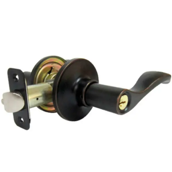 Taiwan Fu Hsing LYEX700B-KA2 Reversible Naples Entry Lever Lockset Aged Bronze