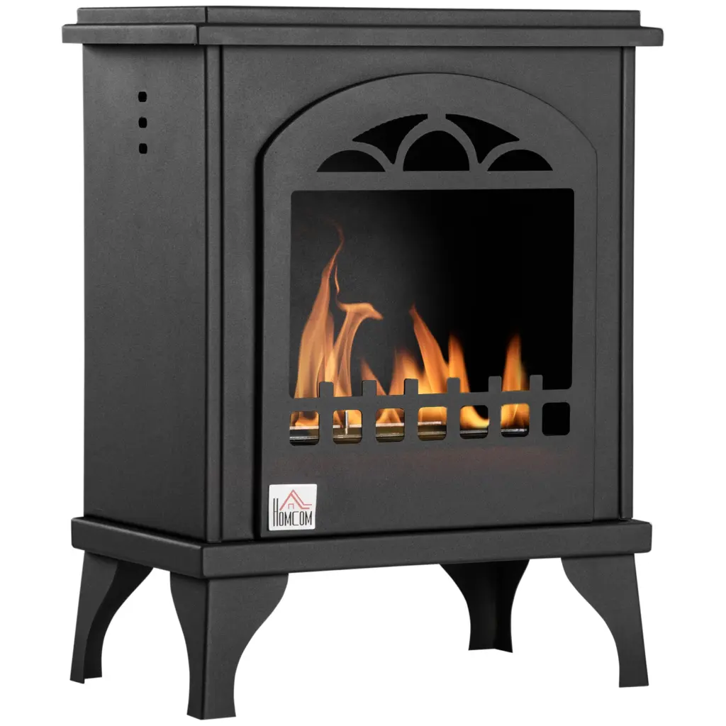 Ethanol Fireplace 9.75 Inch Freestanding Stove Heater 0.32 Gal Max 470 Sq Ft aosom business