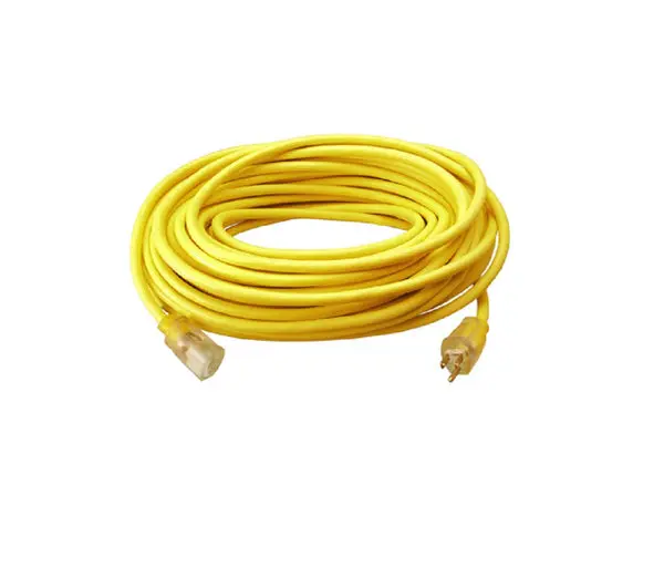 Master Electrician 02589ME Extension Cord 12/3 SJTW- 15A 100 Feet Yellow Heavy Duty