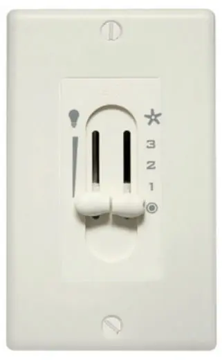 Hunter Fan 27182 Fan/Light Dual Slide Wall Control 3 Speed Ceiling Fans