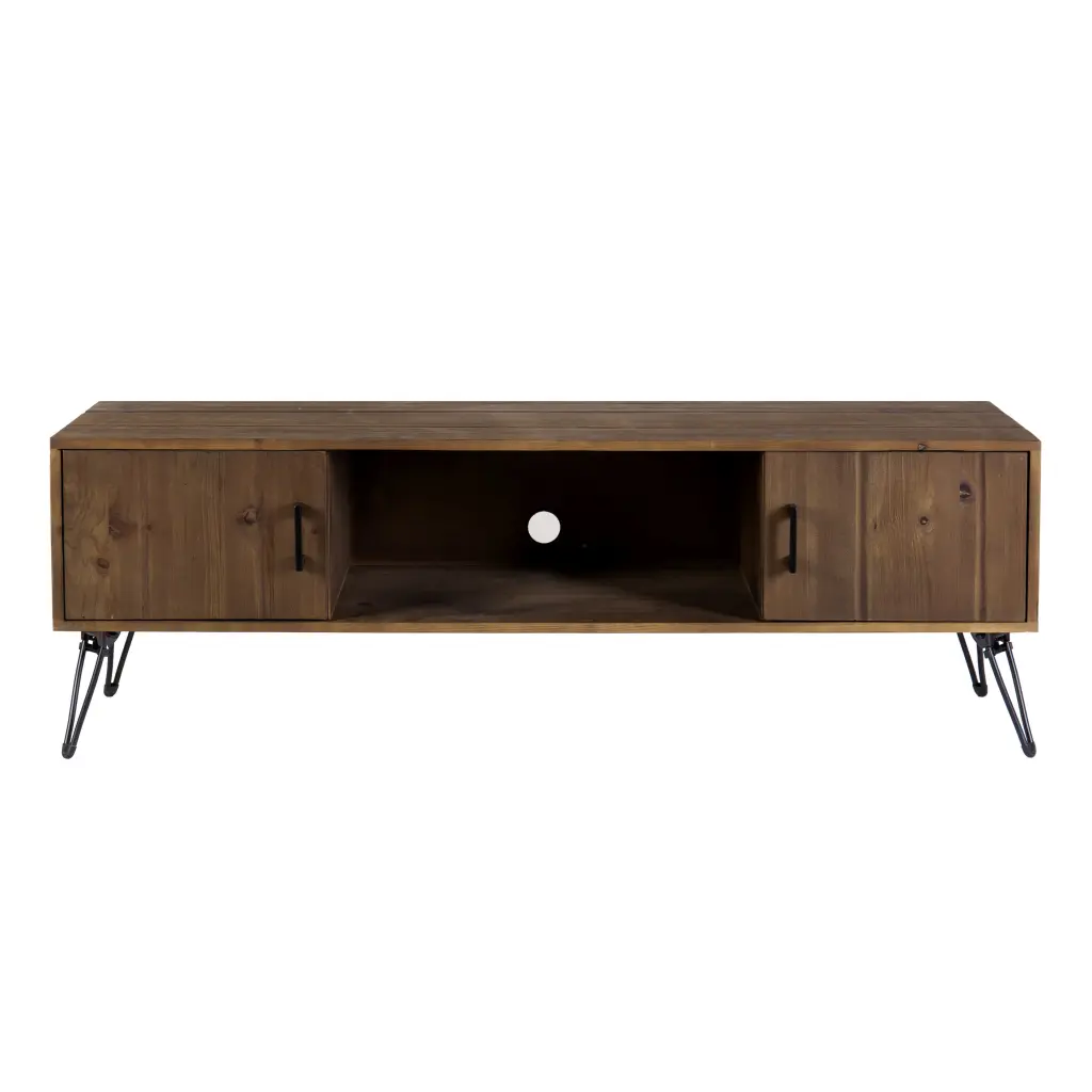Clive 60 Inch Reclaimed Timber Rectangle Farmhouse TV Stand Media Console Rustic Living Room Furniture royal hampton