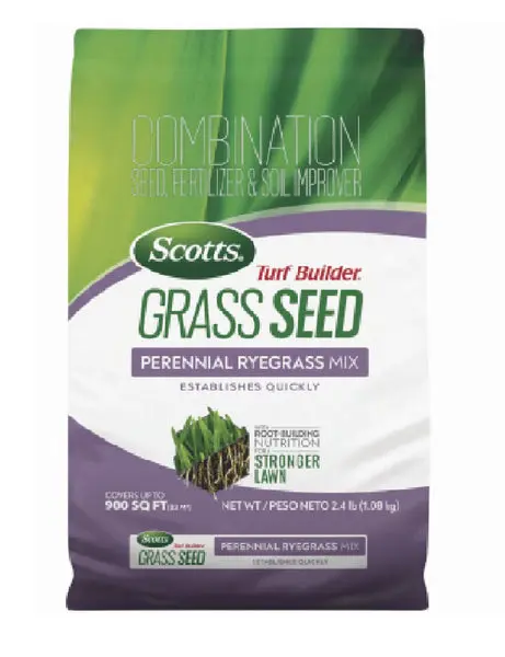 Scotts 18038 Turf Builder Grass Seed Perennial Ryegrass Mix 2.4-Lbs Fast Growing