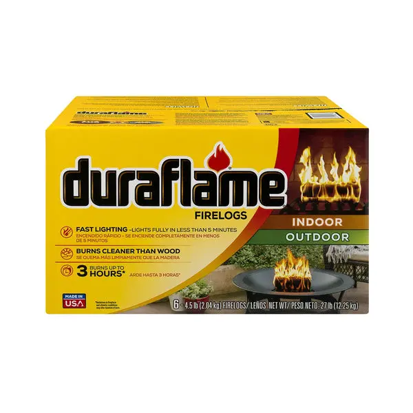 Duraflame 06405 4.5 lb Fast Lighting Firelog Burns Up To 3 Hours 6-Pack