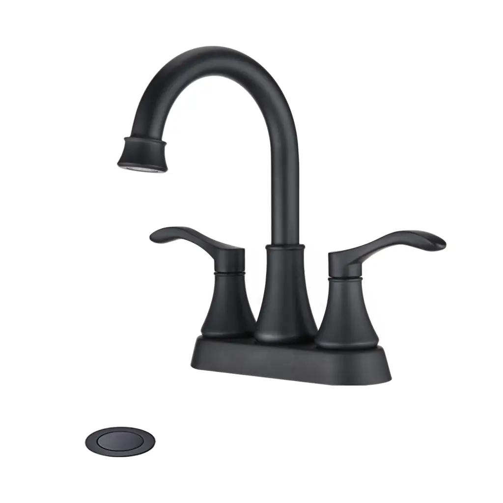 2 Handle Lavatory Faucet Bathroom Sink Faucet Black Copper Alloy Finish w1059 dilusso