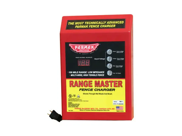 Parmak RM-1 Range Master Advanced Fence Charger 110-120 Volt AC Operated - Livestock Fence