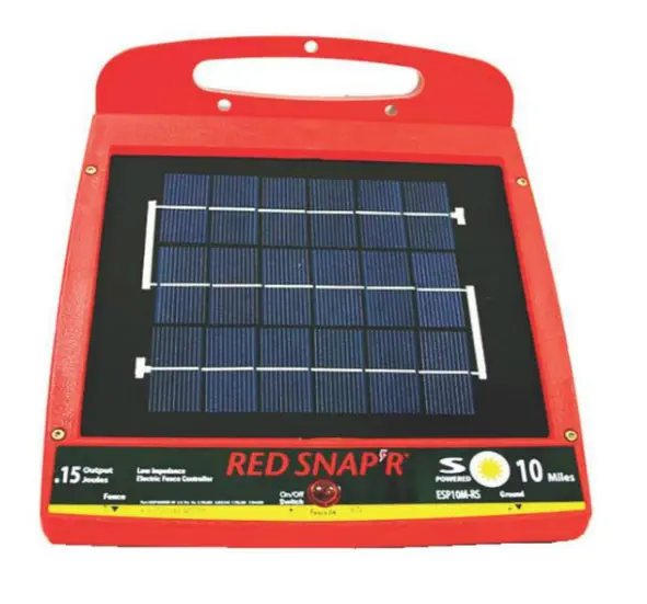 Red Snap'R ESP10M-RS 6 Volt Solar Power Fence Controller Electric Fences