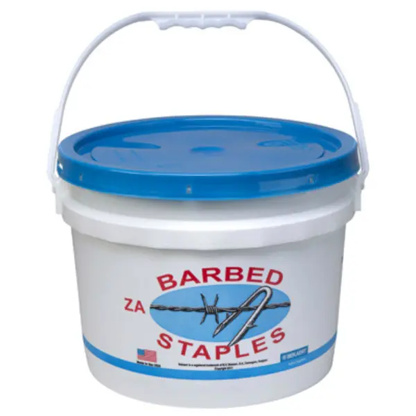 Bekaert 187260 Double Barbed Fence Staples 8-Gauge 1.75 Inches 50 Lb Box Bulk Fencing Supplies