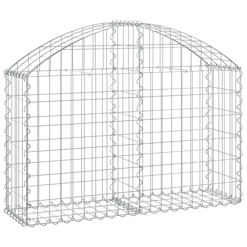 Arched Gabion Binquireet 39.4x11.8x23.6/31.5 Inch Galvanized Iron Medium Height Fence