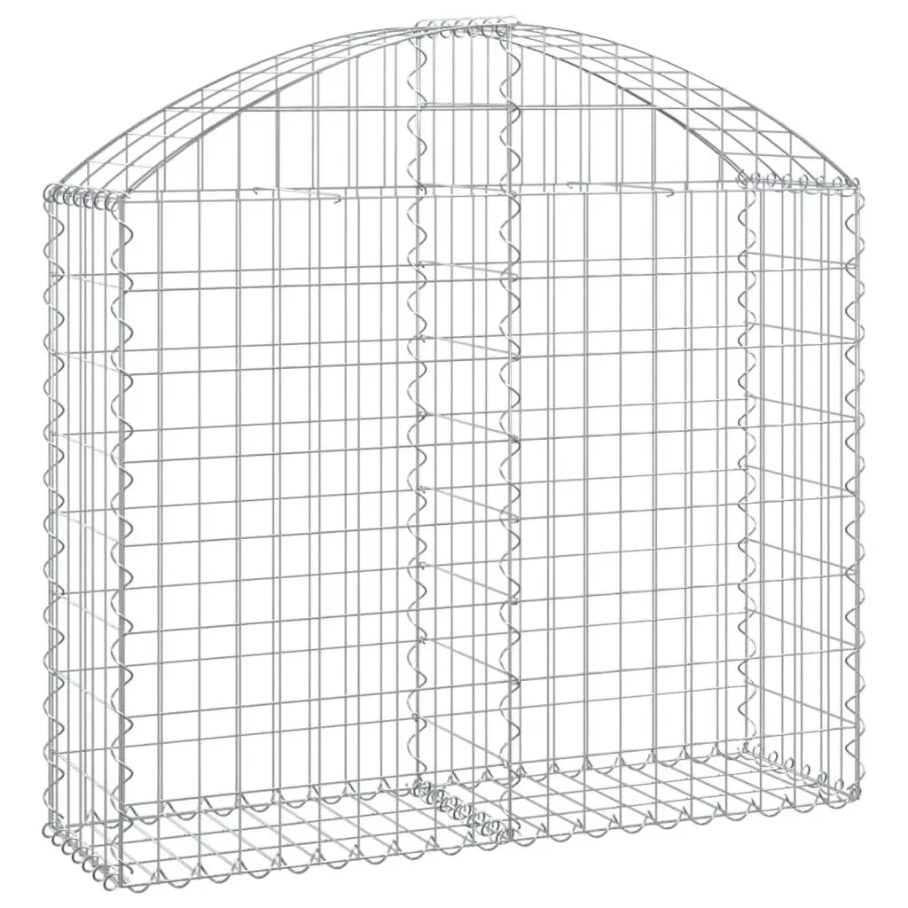 Arched Gabion Binquireet 39.4x11.8x31.5/39.4 Inch Galvanized Iron Standard Garden Fence