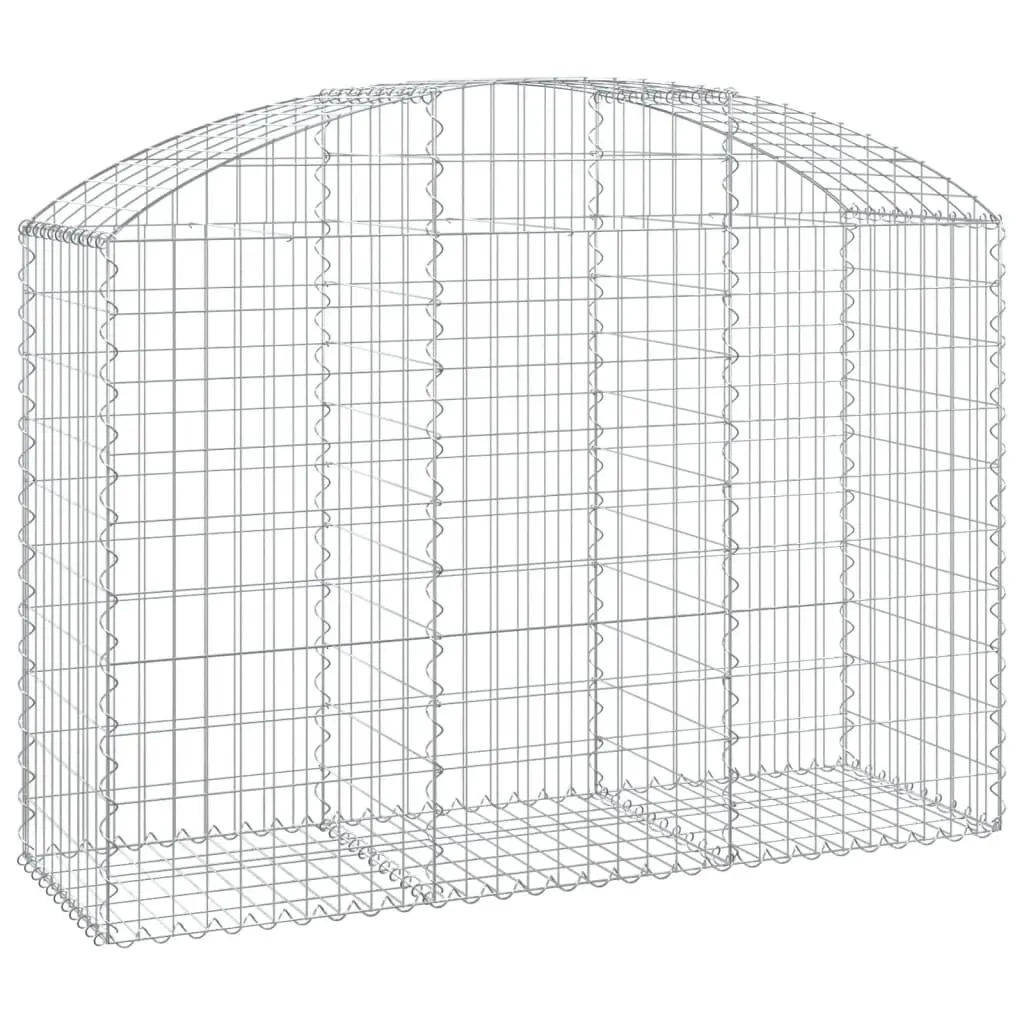 Arched Gabion Binquireet 59.1x19.7x39.4/47.2 Inch Galvanized Iron Extra Wide Fence