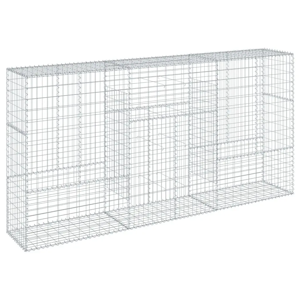 118.1x19.7x59.1 Galvanized Iron Gabion Bin Cover - Medium Height Long Divider