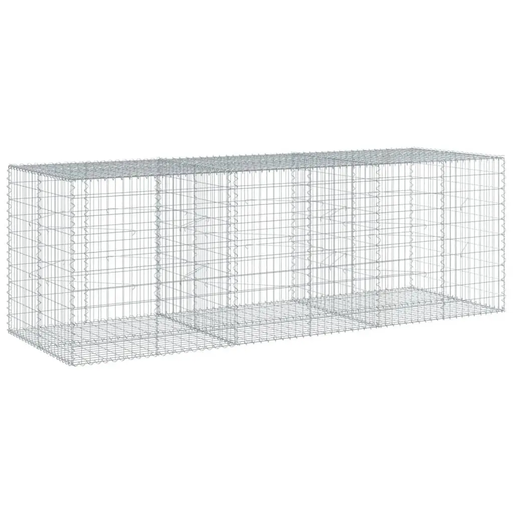 118.1x39.4x39.4 Galvanized Iron Gabion Bin Cover - Extra Long Garden Fence