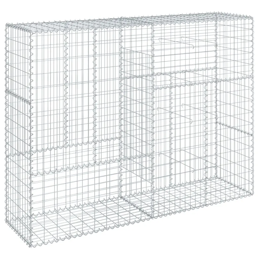 78.7x19.7x59.1 Galvanized Iron Gabion Bin Cover - Medium Height Garden Fence