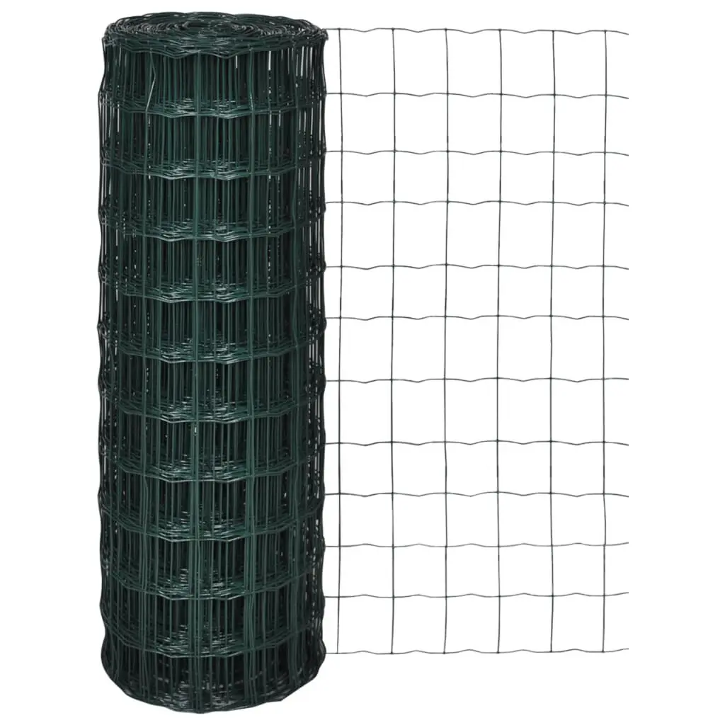 Euro Fence Steel 82ftx2.6ft Green Garden Fence