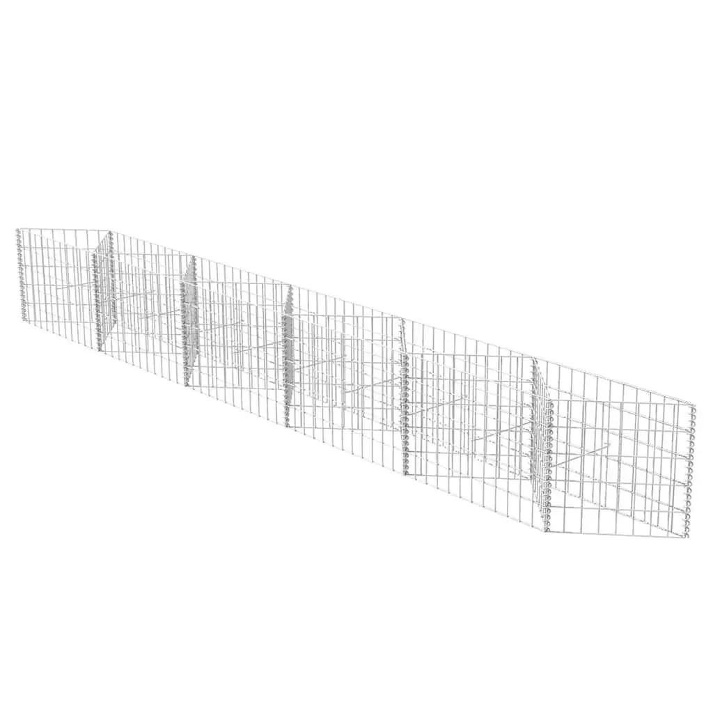 Gabion Binquireet Galvanized Steel 118.1x11.8x19.7 Inches Garden Fence