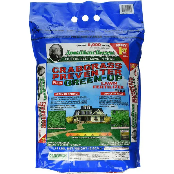 Jonathan Green Green-Up Crabgrass Preventor Plus Fertilizer 22-0-3 16Lb - Lawn Care