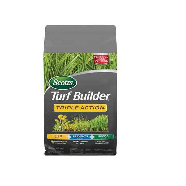 Scotts 26005 Turf Builder Triple Action Lawn Fertilizer 20 Lbs Weed Control and Feeding