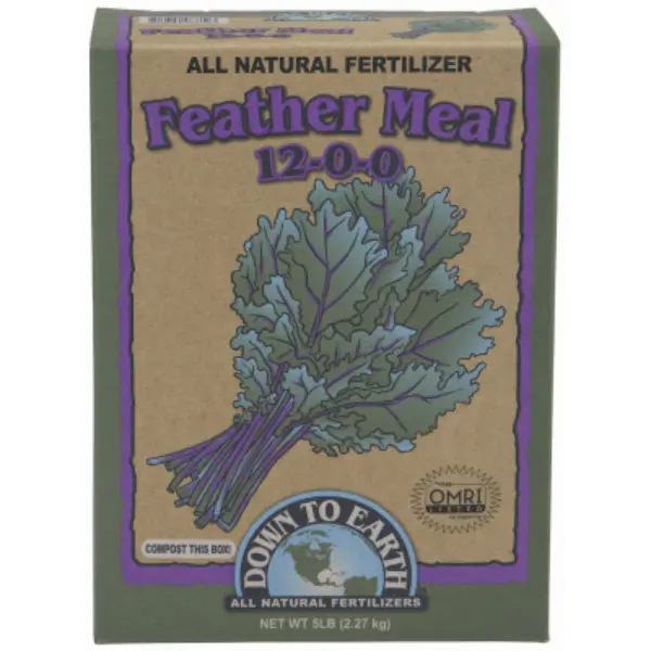 Down To Earth Feather Meal Natural Fertilizer 5 Lbs 12-0-0 - Organic Plant Food